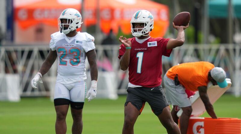 phinsider-radio-show-notes:-tua-tagovailoa-on-fire-at-camp-for-the-miami-dolphins,-wide-receivers-trending-in…-–-the-phinsider