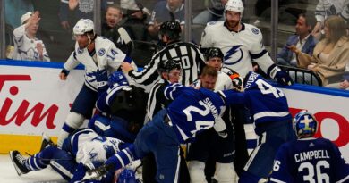 ugly-brawl-breaks-out-as-toronto-maple-leafs-rout-tampa-bay-lightning-in-game-1-–-usa-today