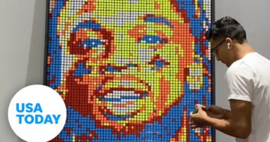 Damar Hamlin tribute: Artist uses Rubik's Cubes to honor Bills player | USA TODAY